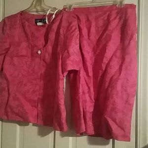 Opals by Frank Hann Pink Floral Suit Skirt NWT Sz